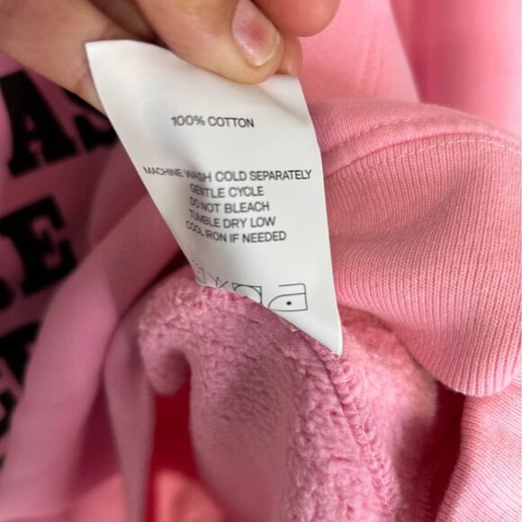 MAD HAPPY pink crewneck sweatshirt. Size small. Oversized fit. 100% cotton. New - Picture 5 of 10